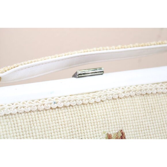 Vintage Mid Century Mod Designer Needlepoint Purse JR Florida 26082 - Picture 9 of 10